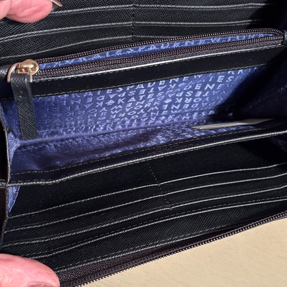 Kate Spade Black Sparkle Wallet NWOT - Picture 12 of 13
